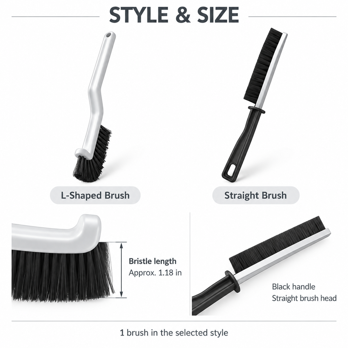 2-Piece Crevice Cleaning Brush Set
