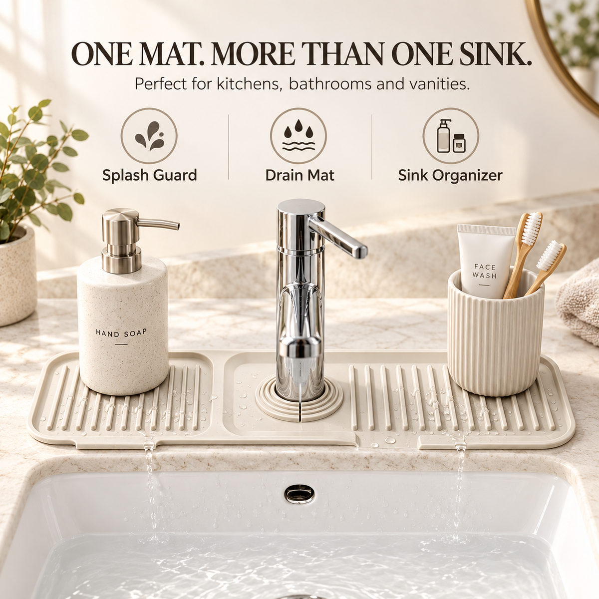 Silicone Faucet Drip Mat